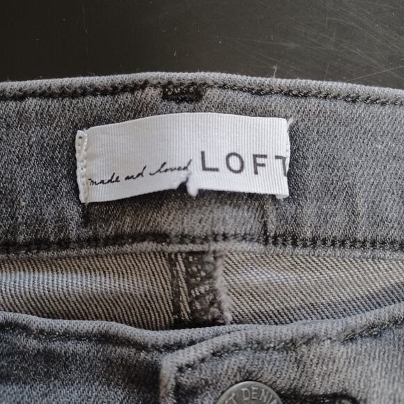 LOFT THE JEGGING Jeans Women's 29/8 Gray Stretch Denim Legging Skinny NEW TAGS - Picture 7 of 10
